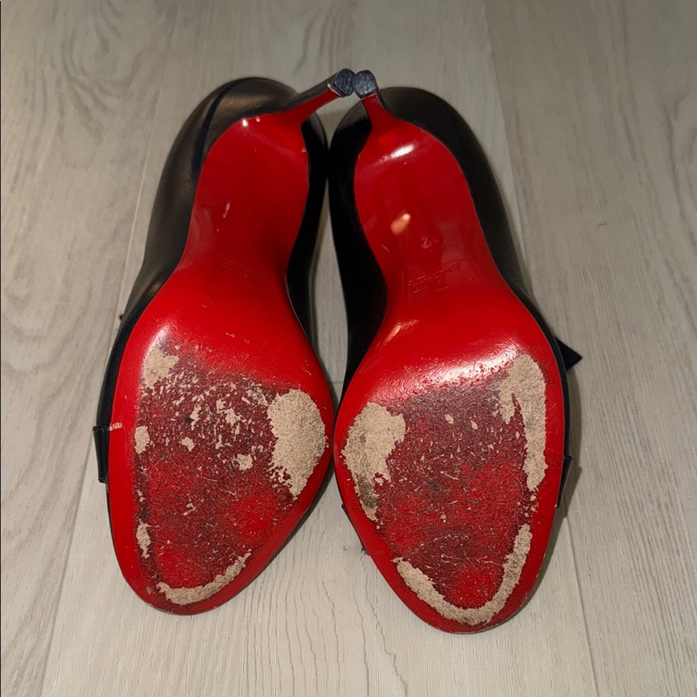Christian Louboutin Black Leather Heels - Picture 9 of 14
